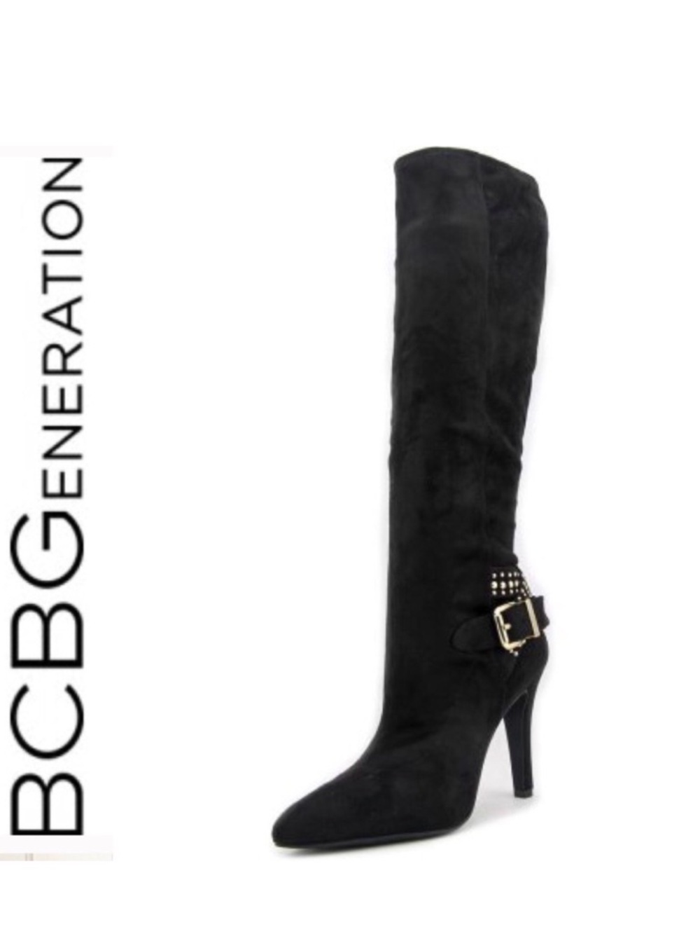 BCBGeneration Black Suede Knee High Boots